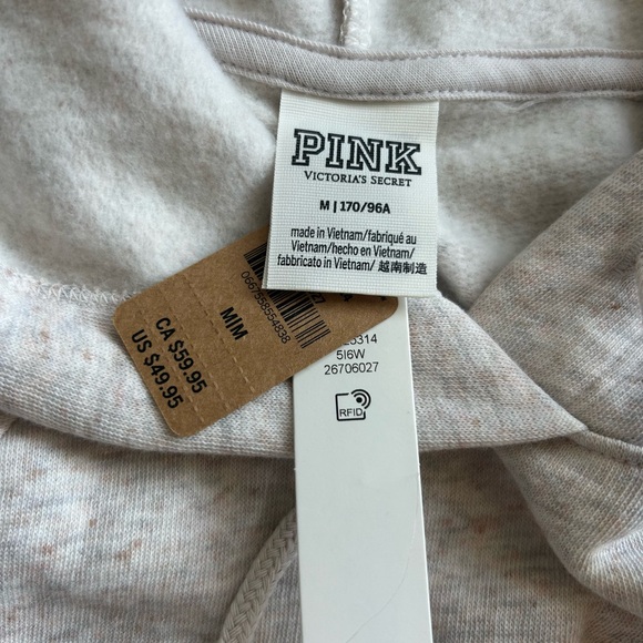 PINK VICTORIA SECRET EVERYDAY FLEECE HOODIE | Medium| New - Picture 6 of 6